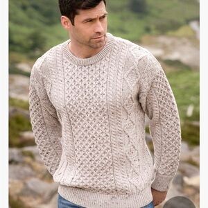 Aran Crafts Unisex preppy Cable Knit Sweater-XL-NWOT‎